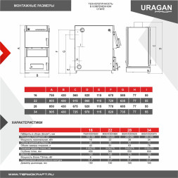 Котел комбинированный URAGAN Prof 34